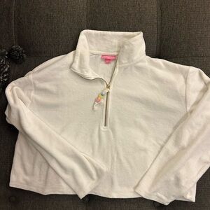 White Quarter-Zip Pullover